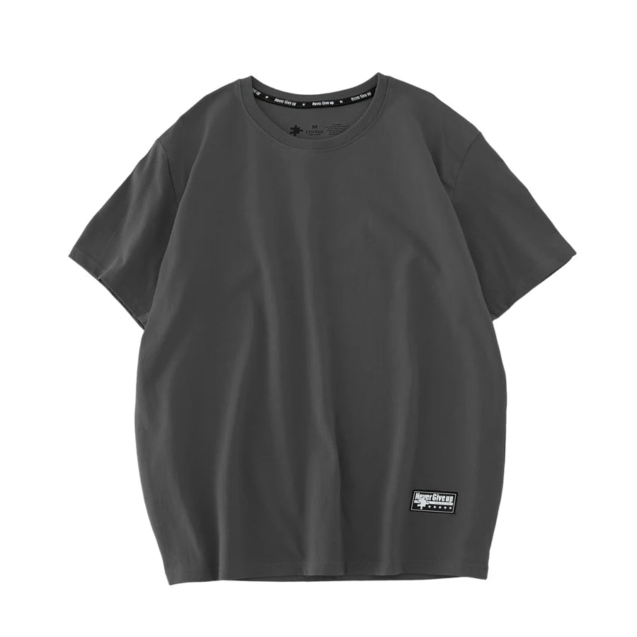 WAVLATII Women New Cotton T Shirts Female 210 GSM Purple Solid Fashion Casual Oversized Short Sleeve Tees Tops for Summer WT2470